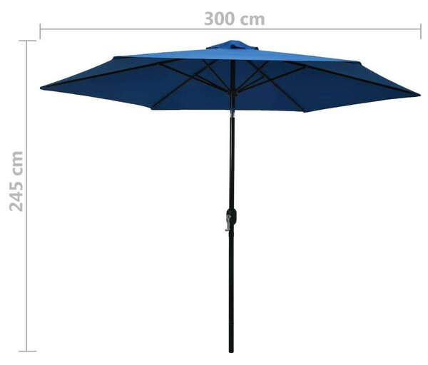 VidaXL Kültéri Napernyő - Azúrkék - 300 cm