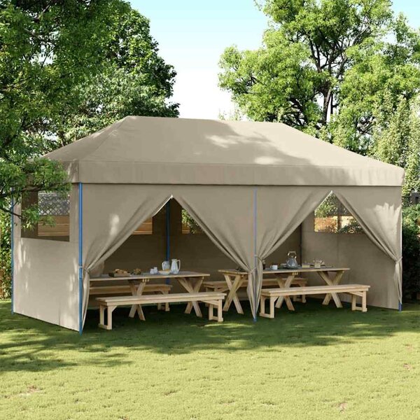 VidaXL Parti Sátor Pop-up 580 x 292 x 315 cm, Oxford Szövet, Tópszínű