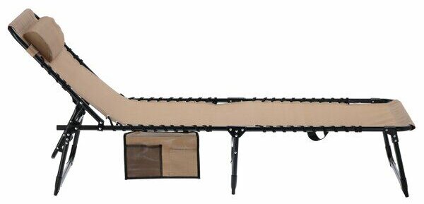 GardenLine Összecsukható kerti nyugágy 190 × 58 × 30 cm, barna