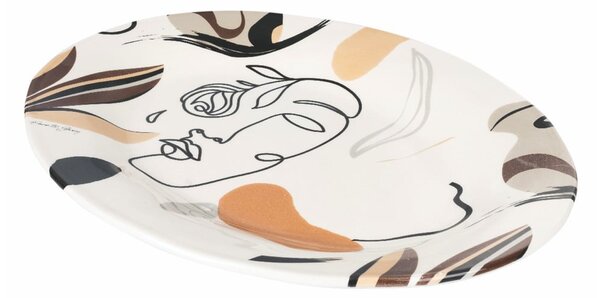Face to Grey kerámia szervírozó tányér, 45,5 x 33 cm - VDE Tivoli 1996