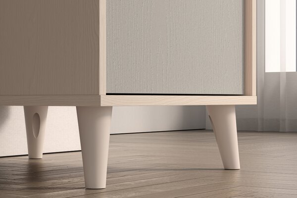 Marla íróasztal 120 cm - sivatagi homok / szürke palládium