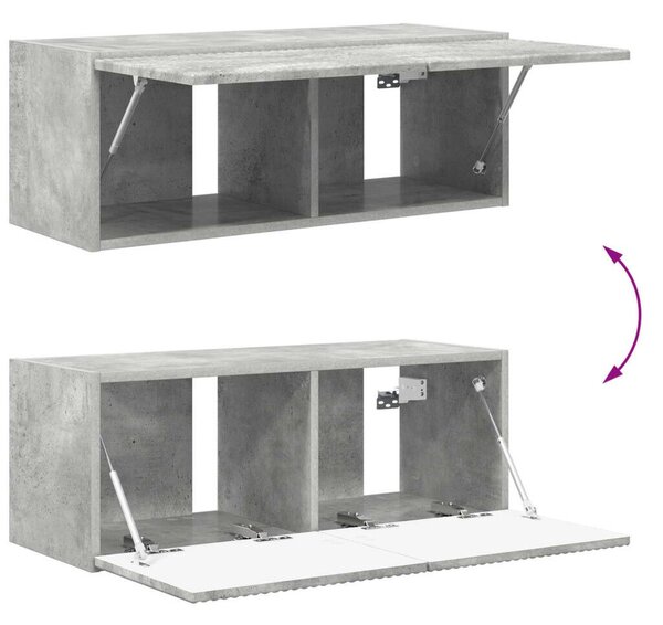 VidaXL TV falit kabinet szett 4 pcs Beton Szürke Faanyag