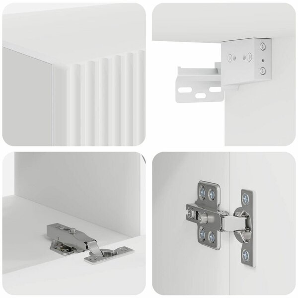 VidaXL TV falit kabinet szett Falra szerelhető 4 pcs Fehér Faanyag