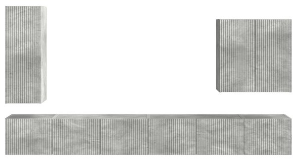 VidaXL 6 pcs Beton Szürke