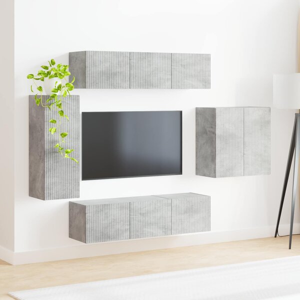 VidaXL 6 pcs Beton Szürke