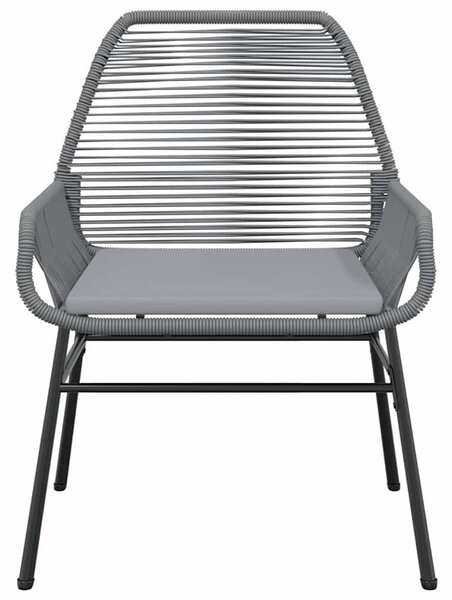 7 részes szürke polyrattan üveg kerti étkezőgarnitúra párnával