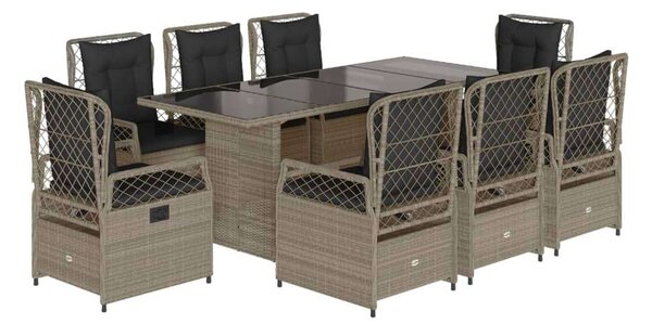 VidaXL Polyrattan Kerti Étkezőgarnitúra - 9 részes