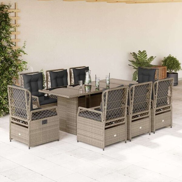 VidaXL Polyrattan Kerti Étkezőgarnitúra - 9 részes