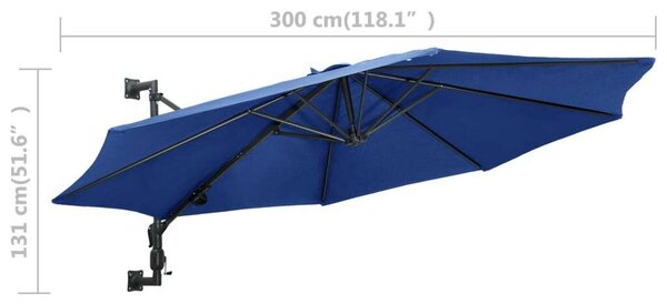 VidaXL Falra Szerelhető Napernyő - 300 cm