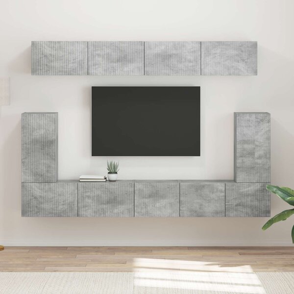 VidaXL TV szekrény garnitúra 5 pcs Beton Szürke Faanyag