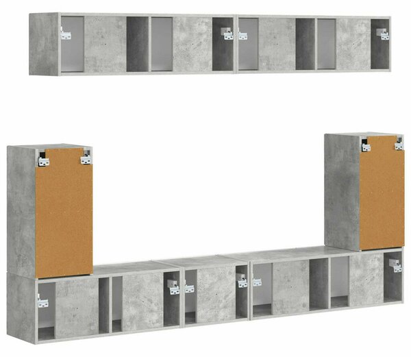 VidaXL TV szekrény garnitúra 5 pcs Beton Szürke Faanyag