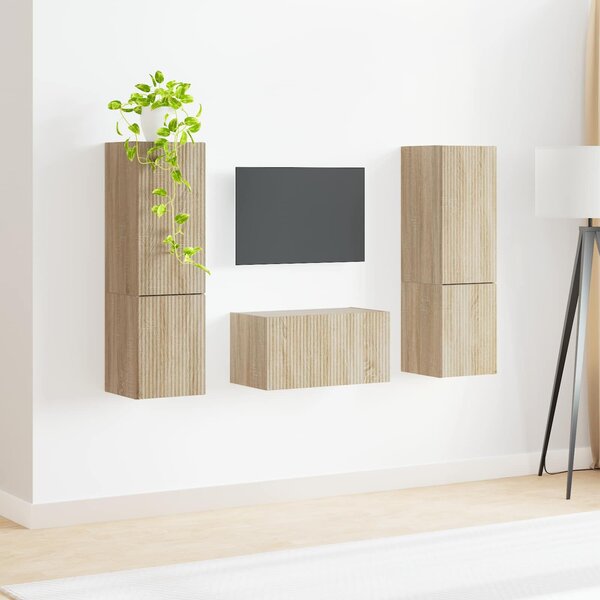VidaXL TV szekrény garnitúra 5 pcs Sonoma tölgy Faanyag