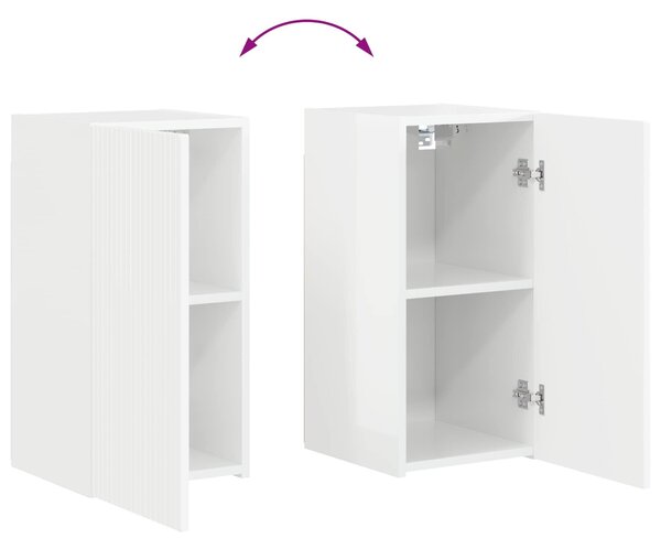 VidaXL TV szekrény 8 pcs Magas Fényű Fehér