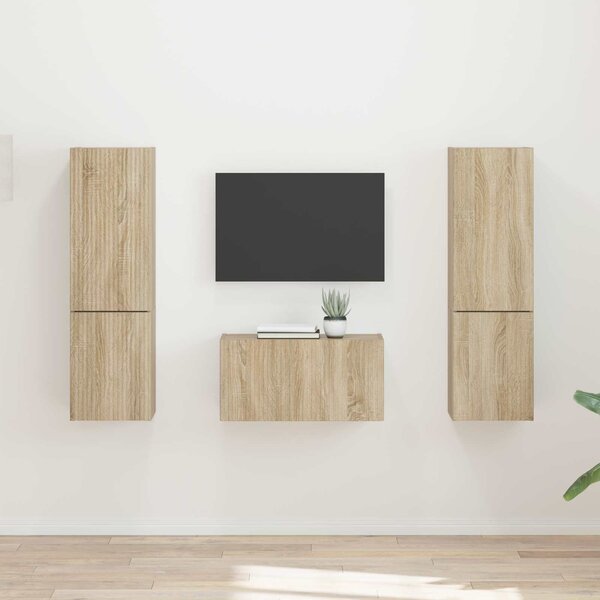 VidaXL TV szekrény garnitúra 5 pcs Sonoma tölgy Faanyag