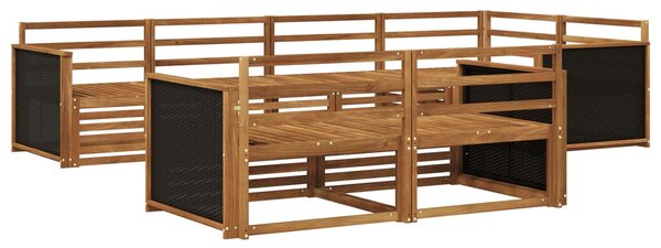 VidaXL Kültéri kanapé szett 7 pcs Természetes