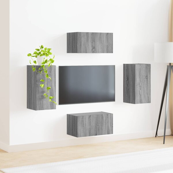 VidaXL 2 pcs Szürke Sonoma