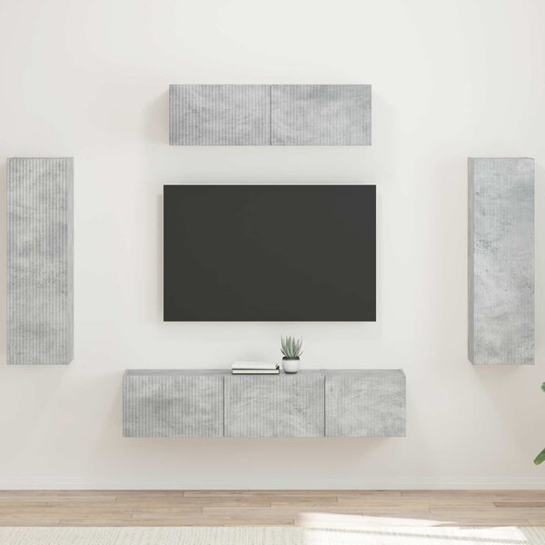 VidaXL TV szekrény 5 pcs Beton Szürke