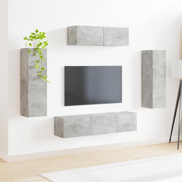 VidaXL TV szekrény 5 pcs Beton Szürke