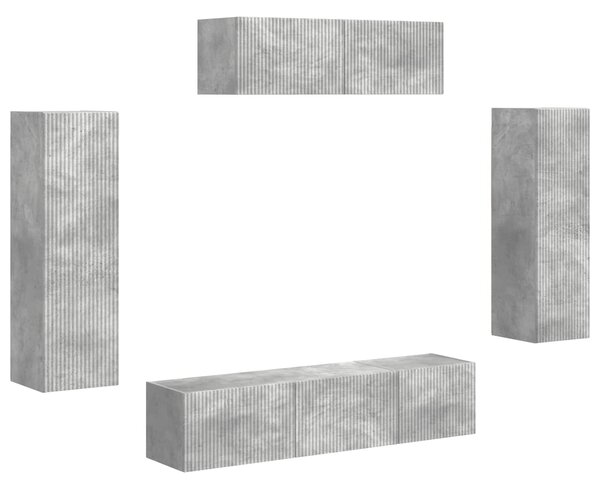 VidaXL TV szekrény 5 pcs Beton Szürke