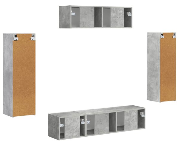 VidaXL TV szekrény 5 pcs Beton Szürke
