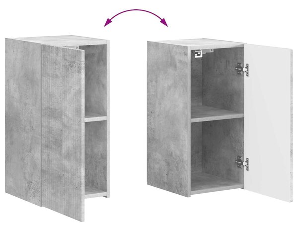 VidaXL TV szekrény garnitúra 4 pcs Beton Szürke Faanyag