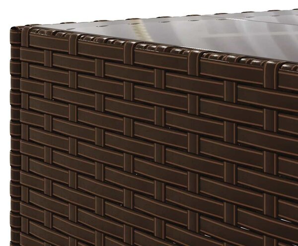 VidaXL 6 részes barna polyrattan kerti ülőgarnitúra párnákkal