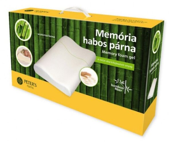 Memóriahabos anatómiai párna bambuszos huzatban