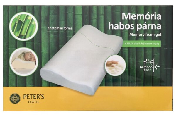 Memóriahabos anatómiai párna bambuszos huzatban