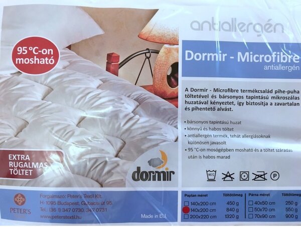 Antiallergén microszálas (műszálas) NYÁRI paplan