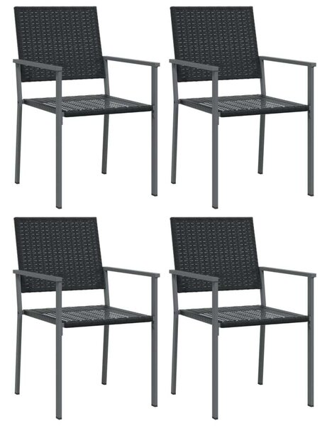 VidaXL 5-részes polyrattan és acél kerti étkezőgarnitúra