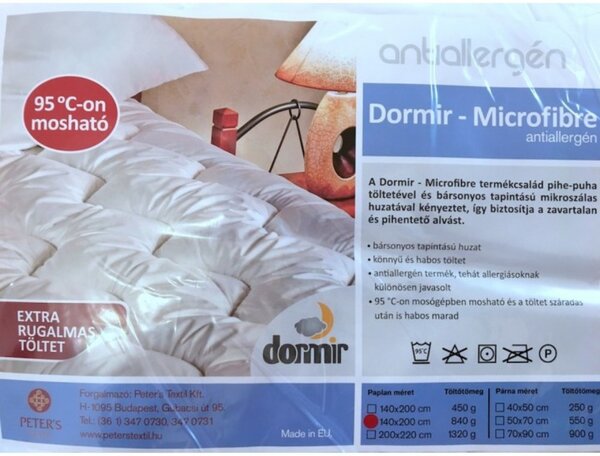 Antiallergén műszálas nagypárna