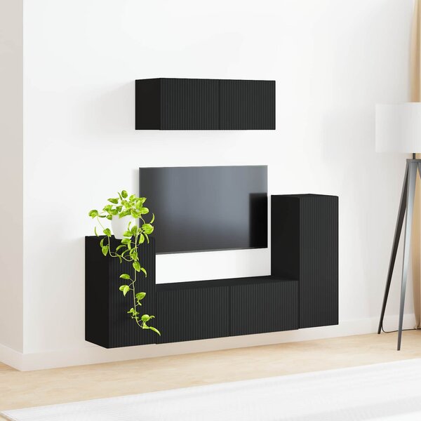 VidaXL 4 pcs Fekete