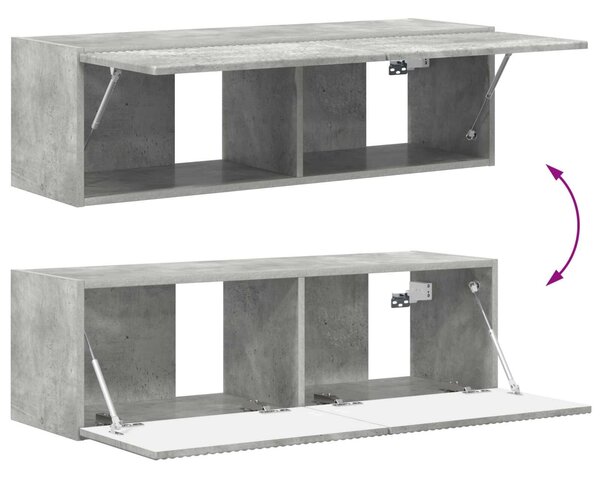 VidaXL TV szekrény garnitúra 4 pcs Beton Szürke Faanyag