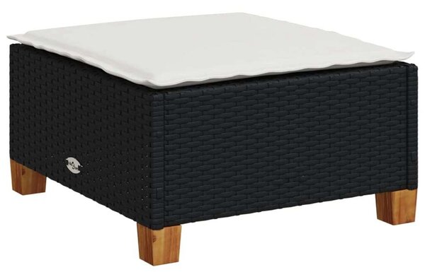 VidaXL Polyrattan Kerti Ülőgarnitúra - 6 részes - Fekete