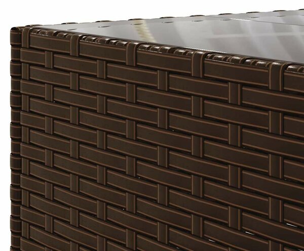 VidaXL 6 részes barna polyrattan kerti ülőgarnitúra párnákkal