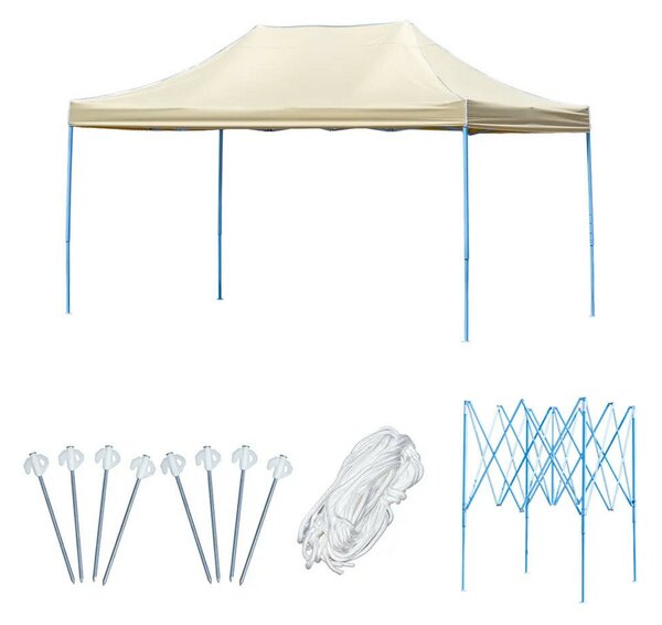 Összecsukható kerti pavilon 3x4,5 m bézs