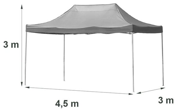 Összecsukható kerti pavilon 3x4,5 m bézs