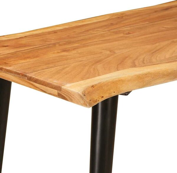 VidaXL Étkezőasztalok Barna és fekete 110 x 55 x 75 cm Tömör Mangófát