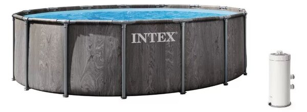 Intex 26742 NP Medence Prism Frame Greywood 457x122 cm 