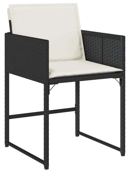 VidaXL Polyrattan Kerti Étkezőgarnitúra - 9 részes, Fekete
