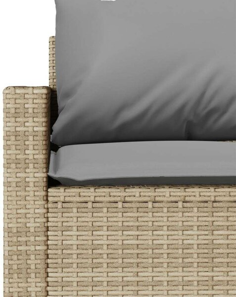 VidaXL 6 részes bézs polyrattan kerti ülőgarnitúra párnával
