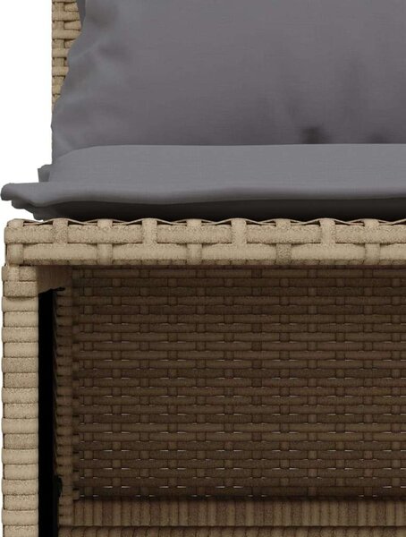 VidaXL Kerti Ülőgarnitúra - Polyrattan - Bézs - 5 részes