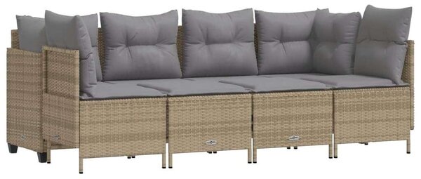 VidaXL Kerti Ülőgarnitúra - Polyrattan - Bézs - 5 részes