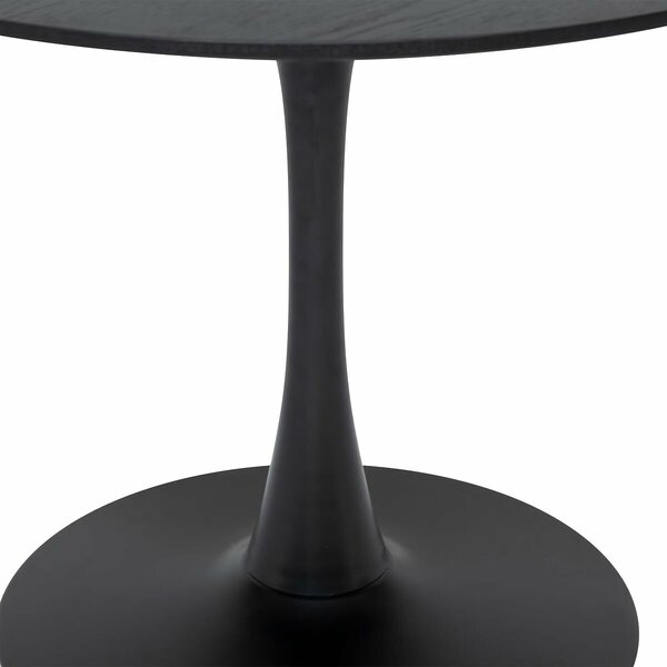 Atmosphera Elias kerek asztal, 102x76 cm, MDF és fém, fekete