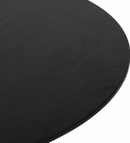 Atmosphera Elias kerek asztal, 102x76 cm, MDF és fém, fekete