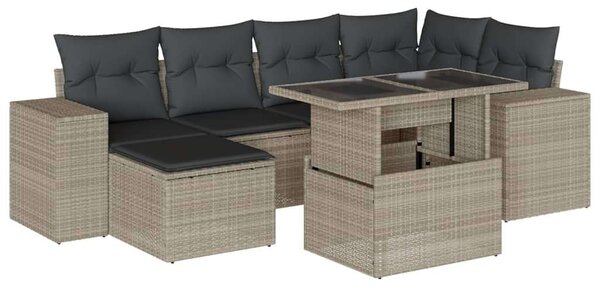 VidaXL Polyrattan Kerti Ülőgarnitúra - 7 részes