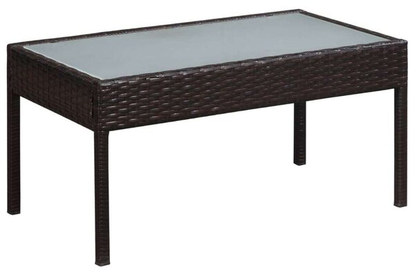 Polyrattan Kerti Bútorszett - 5 részes - Barna