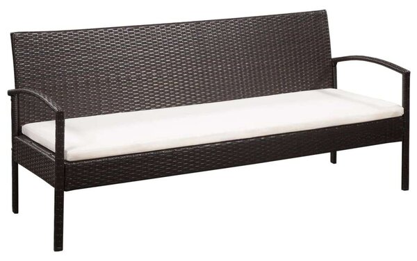 Polyrattan Kerti Bútorszett - 5 részes - Barna