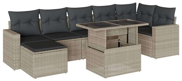 VidaXL Polyrattan Kerti Ülőgarnitúra - 8 részes