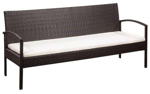 Polyrattan Kerti Bútorszett - 5 részes - Barna